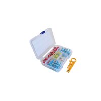 Set 151 de tuburi termocontractabile, conectori cu inel de cositor, marimi diferite, multicolor Asta