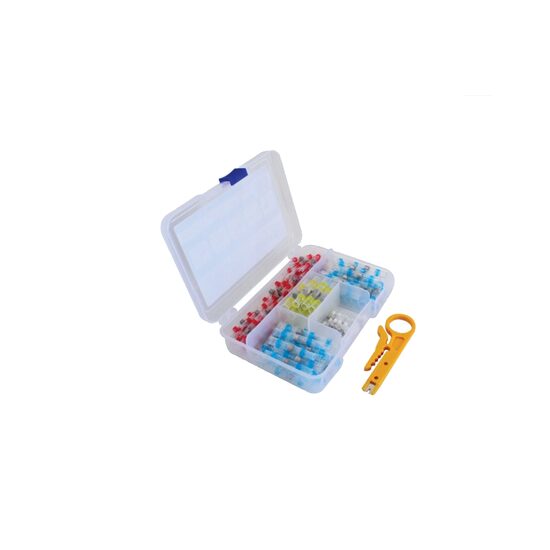 Set 151 de tuburi termocontractabile, conectori cu inel de cositor, marimi diferite, multicolor Asta
