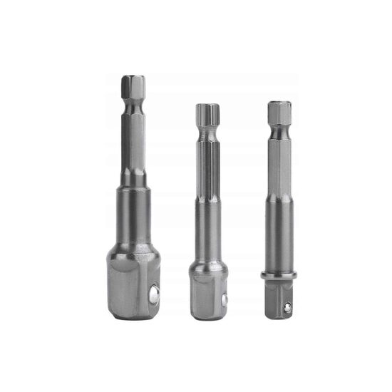 Set 3 adaptoare pentru filetanta 1/2, 1/4, 3/8, Silver