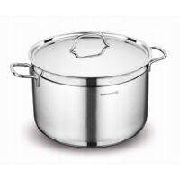 Oala cu capac din inox, 30x15cm 11litri, compatibila cu toate tipurile de aragaz, Korkmaz