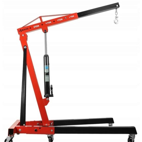 Macara hidraulica 2 tone tip girafa cu roti pentru scos motoare BAUG