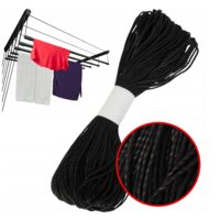 Franghie pentru uscator de rufe, de perete sau tavan, 42 metri, negru,  Sepio