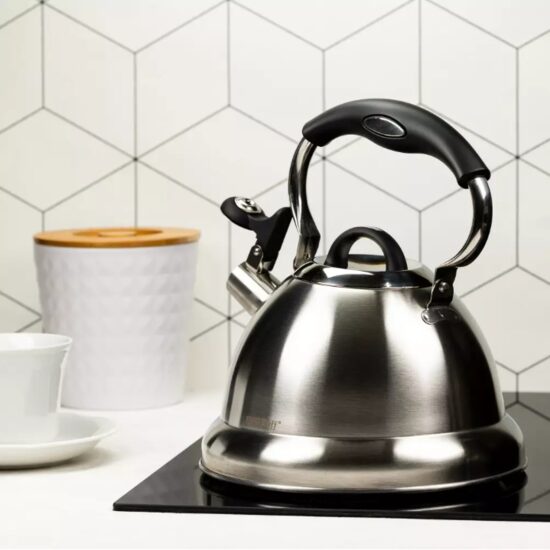 Ceainic traditional din otel, capacitate 3.1 litri, argintiu, Klausberg