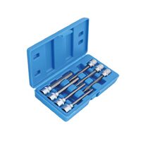 Trusa chei hexagonale biti, 3/8", lungi 83-110 mm, 7 piese, Satra
