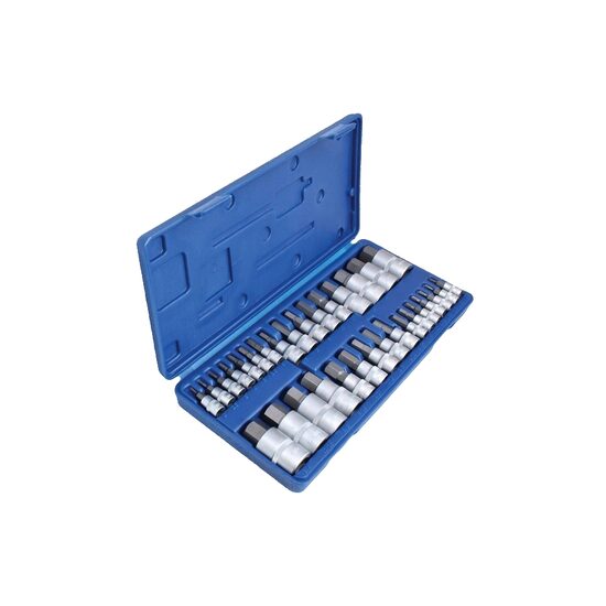 Trusa chei imbus hexagonale 1/4" si 3/8", 2-19 mm, metric si inch, 32 piese, Asta