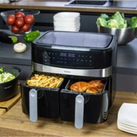 Friteuza cu aer cald, 11 programe automatice ecran LCD, capacitate 9 litri 1750 W, Klausberg