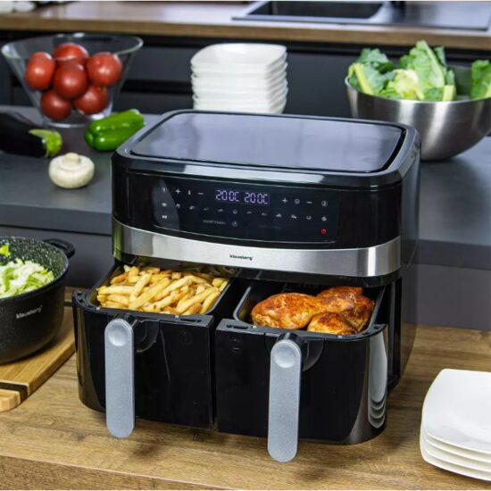 Friteuza cu aer cald, 11 programe automatice ecran LCD, capacitate 9 litri 1750 W, Klausberg