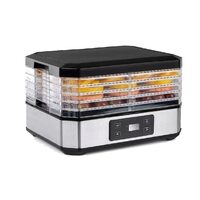 Deshidrator, uscator de alimente cu ecran digiral Led, 350 W, control digital, 5 tavi inox, 40-70 °C, Klausberg
