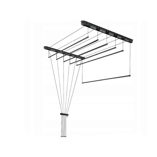 Uscator rufe tavan, 6x90 cm, negru, Sepio