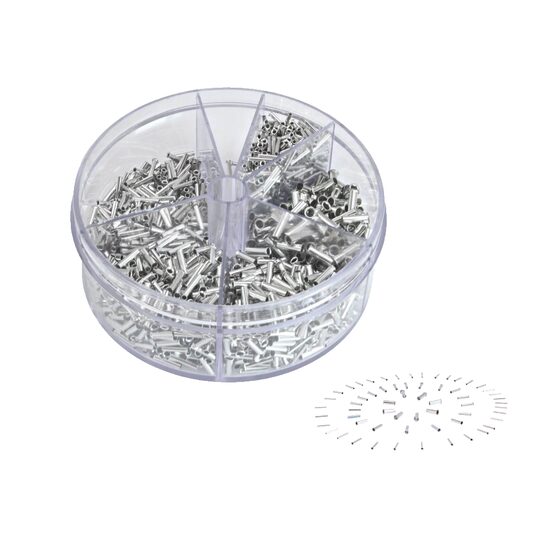 Set mansoane metalice pentru cabluri, 0.5-2.5 mm, 1900 bucati, Asta