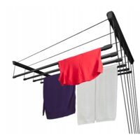 Uscator rufe de tavan, 6x140 cm, negru, Sepio