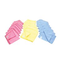 Set 24 lavete din microfibra profesionale, 3 culori, 40x30 cm, Satra