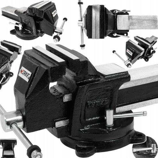 Menghina rotativa turnata, 100 mm, de banc, cu nicovala, Premium Line, Verke