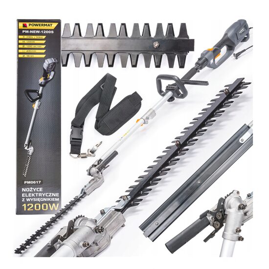Foarfeca, trimmer cu brat pentru gard Viu, 40 cm 1200 W, Powermat