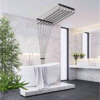 Uscator rufe de tavan, 6x170 cm, negru, Sepio