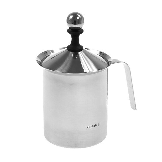 Spumator manual de lapte, aparat spumat, inox, 0,8l Kinghoff