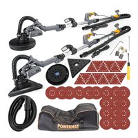 Set masina slefuit 2 in 1 tip girafa pentru pereti, tavan, colturi, telescopica, Powermat
