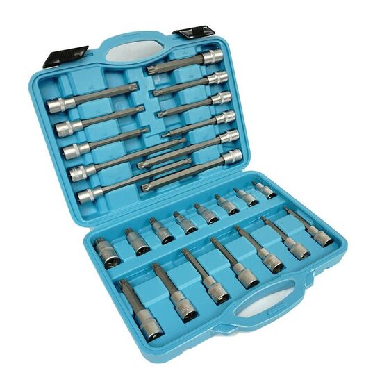Trusa 26 biti, spline, torx cu Patrat 1/2 