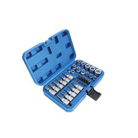 Trusa chei tubulare, biti, torx,  E, 3/8, 34 piese, Satra