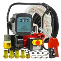 Pompa pentru transfer combustibil, motorina, cu contor, 220 V 600 W, 50 l/min, Verke 