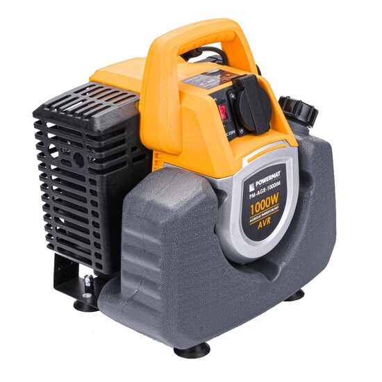 Generator curent electric 1000W, capacitate rezervor 3.5 litri, motor in 2 timpi, putere 2cp, stabilizator de tensiune AVR Powermat
