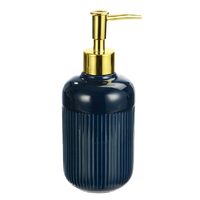 Dozator manual de sapun lichid, 250ml, ceramica, albastru marin, Sepio

