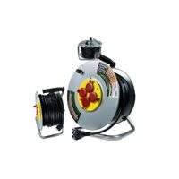 Rola prelungitor cablu cu cadru metalic 50 metri 3 x 2,5 mm Black