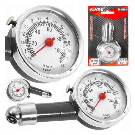 Manometru de verificare presiune anvelope 0-7.5 bari Verke
