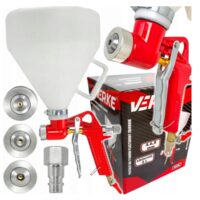 Pistol pneumatic pentru tencuiala, glet, vopsea texturata, ipsos, mortar lichid duza 4, 6, 8 mm, 5 litri Verke