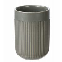 Suport pentru periute dinti, pensule, din ceramica, gri, Sepio