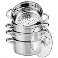 Set de 5 piese, oala pentru fiert cu abur, inox, 18 cm 2.5 litri Kinghoff