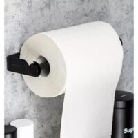 Suport pentru prosoape de bucatarie, servetele, 33 x 3.5 x 10.8 cm otel, negru, Klausberg