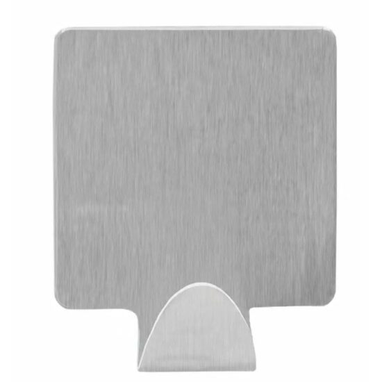 Set 3 agatatori cuier autoadezive, dreptunghiulare, inox, Sepio