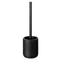Perie wc cu suport, negru mat, design modern, model 3D, Sepio
