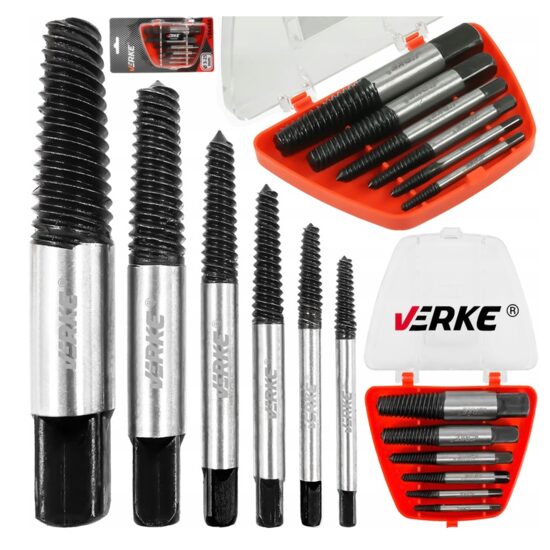 Set de 6 extractoare pentru indepartarea suruburilor, 3-85mm, Verke