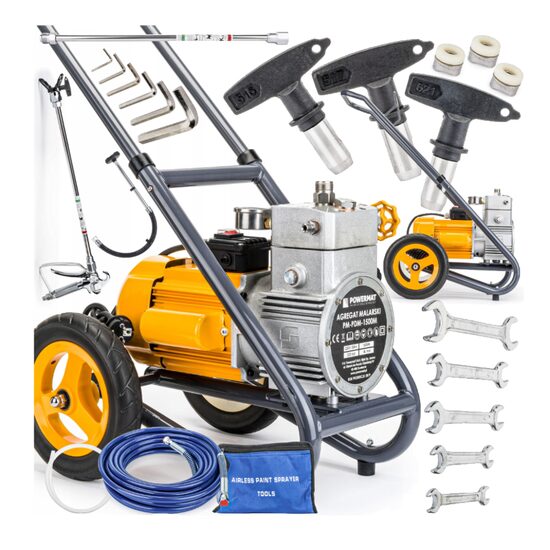 Pompa, masina de vopsit, zugravit profesionala airless, 225 bari 1500 W, Powermat