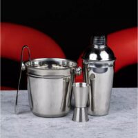 Set ustensile barman, 4 elemente, otel, Kinghoff