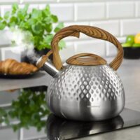 Fierbător tradițional cu fluier fabricat din inox, ceainic 2.8 litri, 16-23 cm, argintiu, Klausberg
