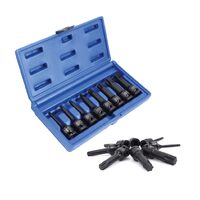 Set chei tubulare de impact tip torx, T30 - T80 1/2", 8 piese, Asta