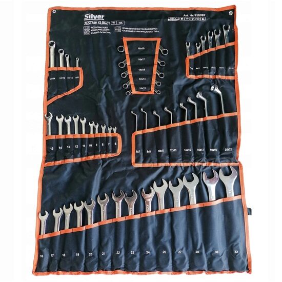 Trusa Pres Set 47 Chei Inelare Combinate Curbate Semideschise