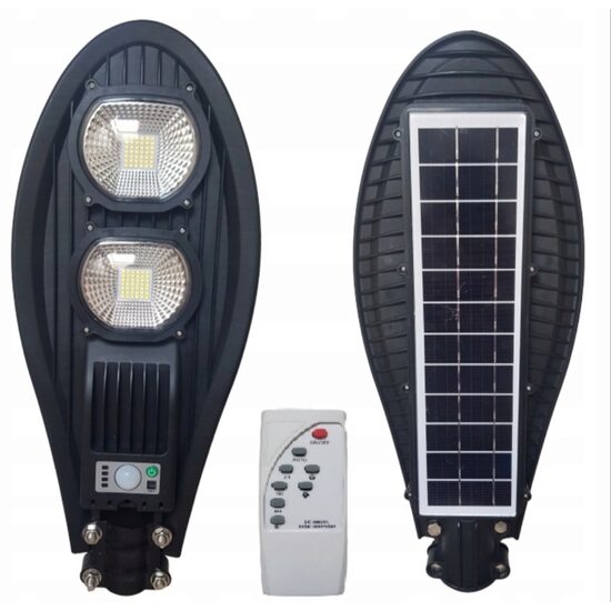 Lampa cu incarcare solara 100 W tip Cobra, panou incorporat, telecomanda