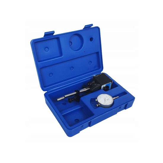 Ceas comparator cu suport magnetic, 0 - 10 mm, Silver