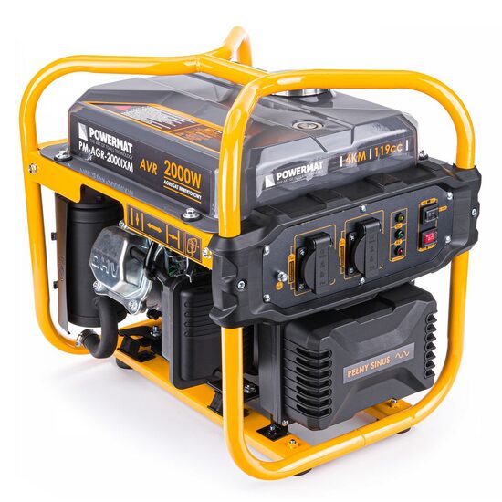  Generator Curent 220V, 2000W Inverter, cu stabilizator tensiune AVR, 4 cp, 4 timpi, Benzina, Powermat
