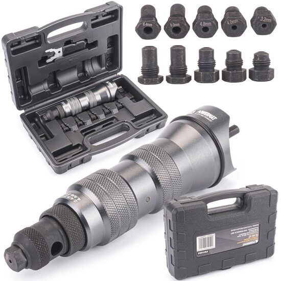 Set adaptor bormasina pentru nituire pop-nit, 6 piese, Powermat
