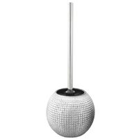 Perie wc cu suport din ceramica, argintiu, Sepio
