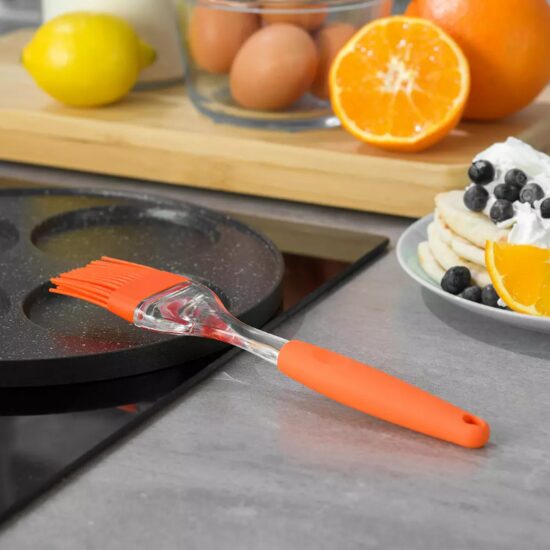 Pensula de patiserie din silicon 24x4,8x1,5 cm, verde KingHoff