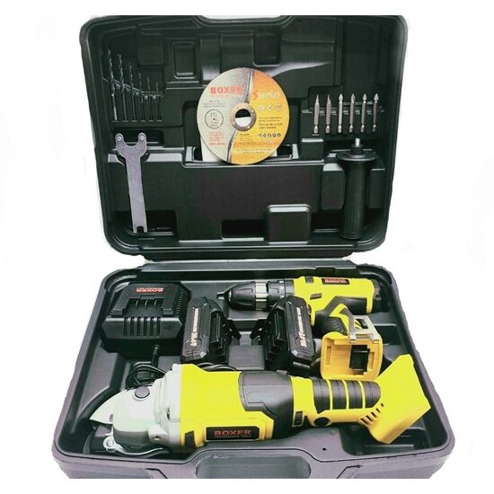 Set polizor unghiular si masina de gaurit cu acumulatori  Boxer SR015