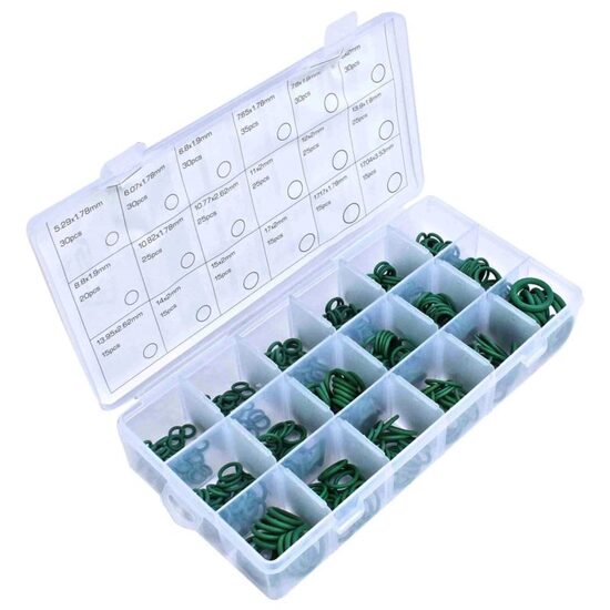 Set garnituri tip O-ring, 390 piese,  -30 ° C -  + 150 ° C, Asta