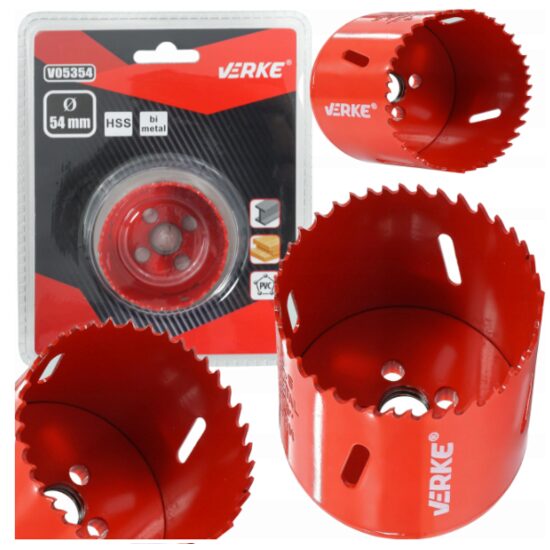 Carota bimetal pentru lemn, fier, pvc, 54mm Verke