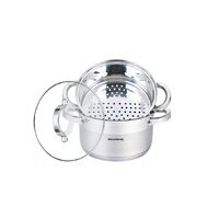 Oala pentru fiert cu abur, din inox, cu capac, 5 litri, 24 cm, Klausberg